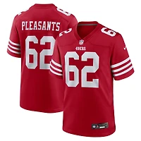 Maillot de match Nike Austen Pleasants Scarlet des San Francisco 49ers pour homme