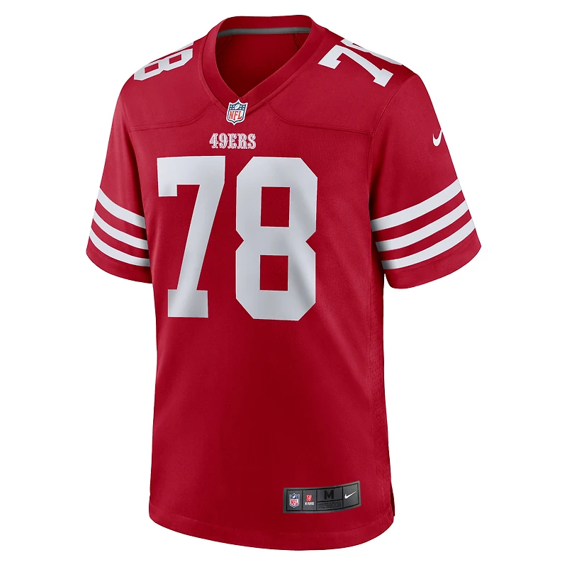 Maillot de match Nike Ben Bartch Scarlet San Francisco 49ers pour homme