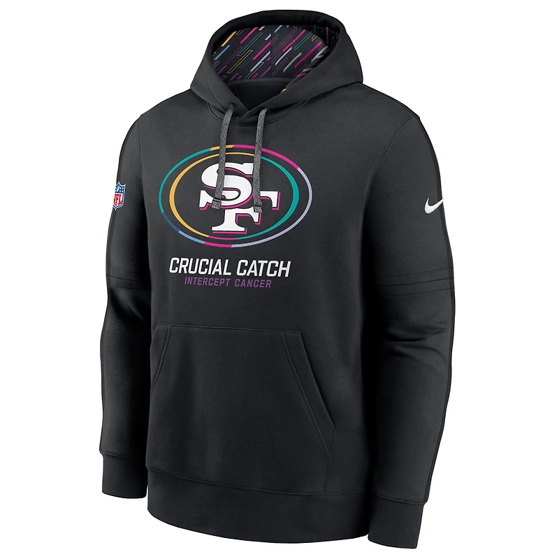 Men's Nike Black San Francisco 49ers 2024 NFL Crucial Catch Big & Tall Club Pullover Hoodie