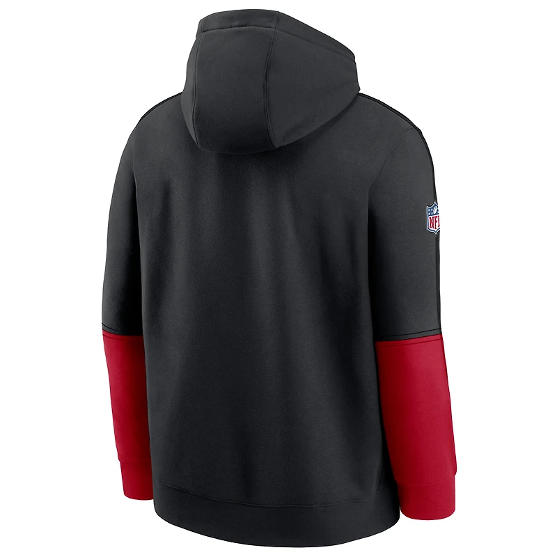 Sweat à capuche Nike noir San Francisco 49ers 2024 Sideline Club pour homme