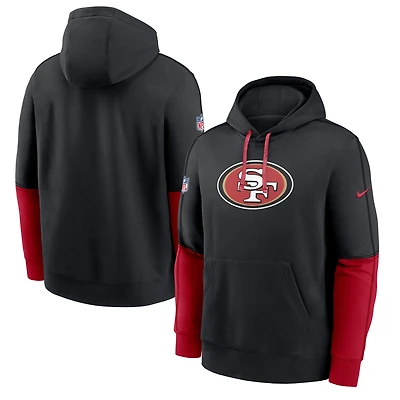 Sweat à capuche Nike noir San Francisco 49ers 2024 Sideline Club pour homme