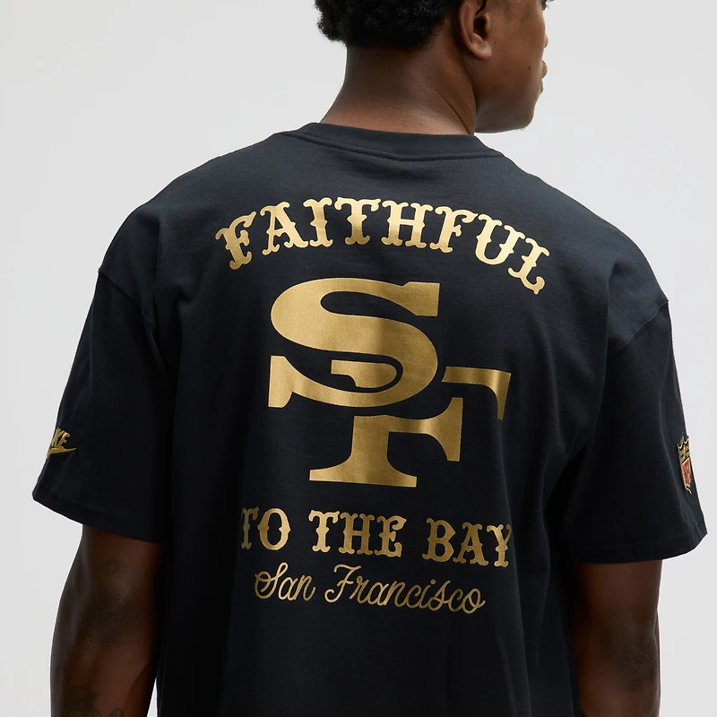 Men's Nike Black San Francisco 49ers 2025 Rivalries Collection Essential Max90 T-Shirt
