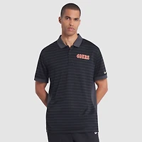 Polo Nike noir Dri-FIT à rayures pour homme, collection Rivalries 2025 des San Francisco 49ers