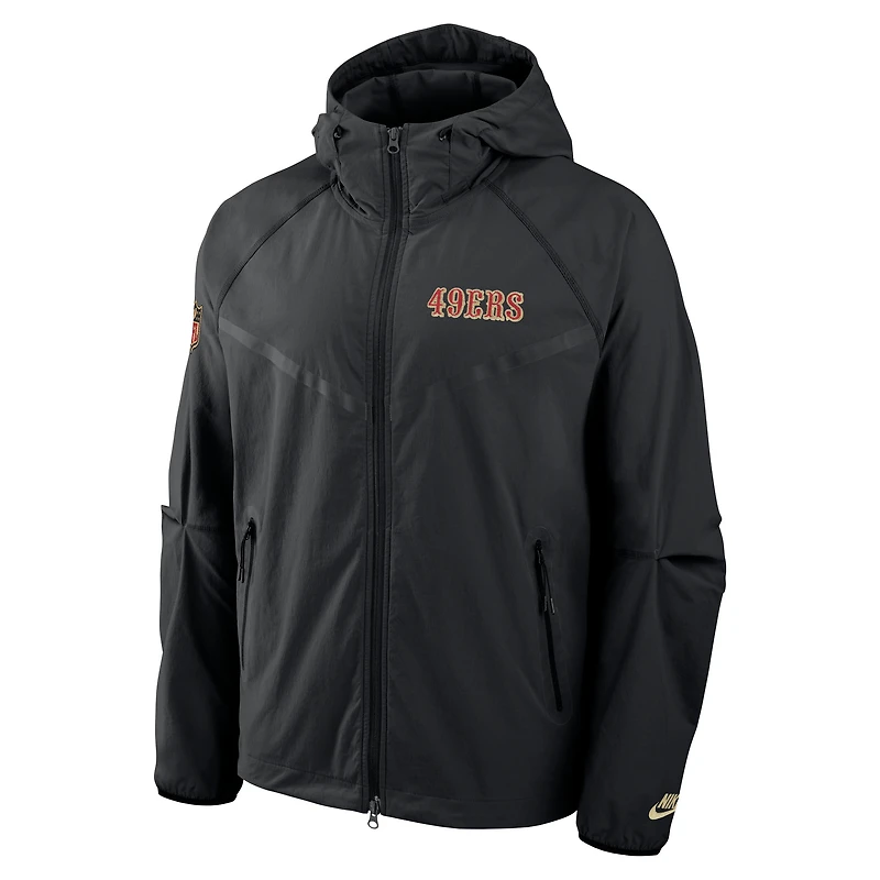Men's Nike Black San Francisco 49ers 2025 Rivalries Collection Tech Raglan Full-Zip Jacket