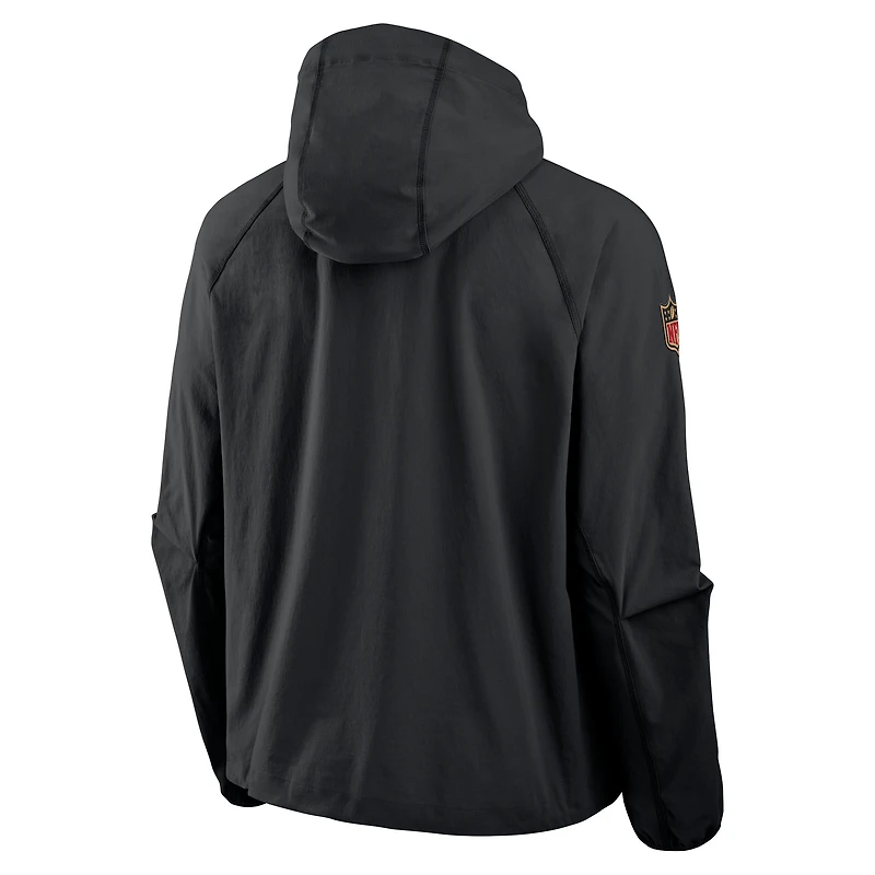 Men's Nike Black San Francisco 49ers 2025 Rivalries Collection Tech Raglan Full-Zip Jacket