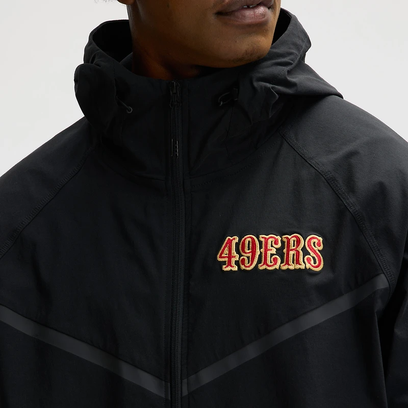 Veste zippée Nike noire pour homme, collection San Francisco 49ers 2025 Rivalries.