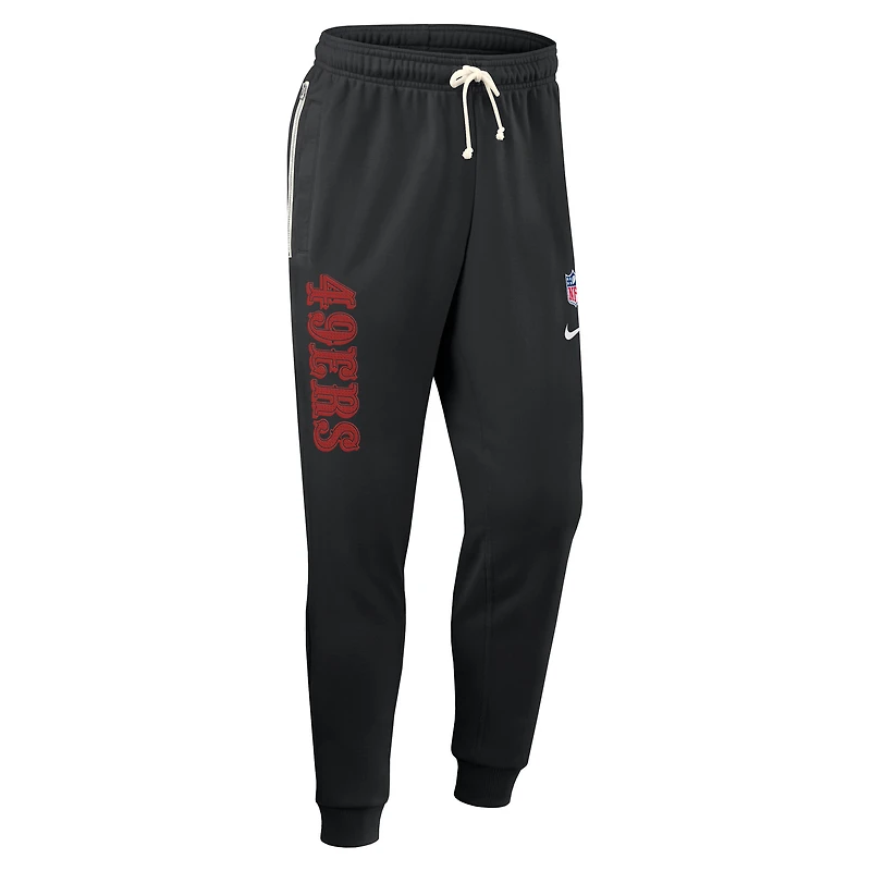 Pantalon Nike noir San Francisco 49ers 2025 Sideline Standard Issue Ground Game Dri-FIT Taper pour homme