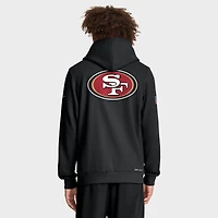 Sweat à capuche Nike noir San Francisco 49ers 2025 Sideline Utility Player Dri-FIT entièrement zippé pour homme