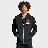 Men's Nike Black San Francisco 49ers 2025 Sideline Standard Issue Utility Player Dri-FIT Full-Zip Hoodie