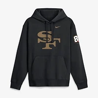 Sweat à capuche en polaire Nike noir pour homme, édition spéciale 80e anniversaire des 49ers de San Francisco (Third Down Stop Club).