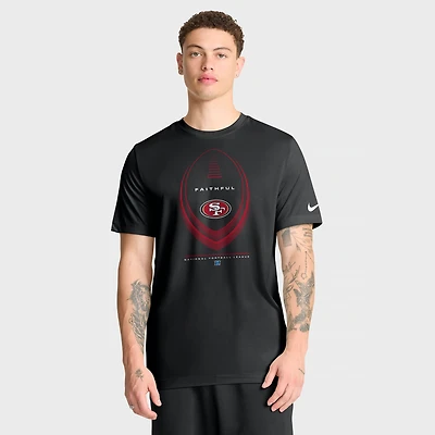 T-shirt Nike Legend Icon Dri-FIT noir pour homme San Francisco 49ers, grandes tailles