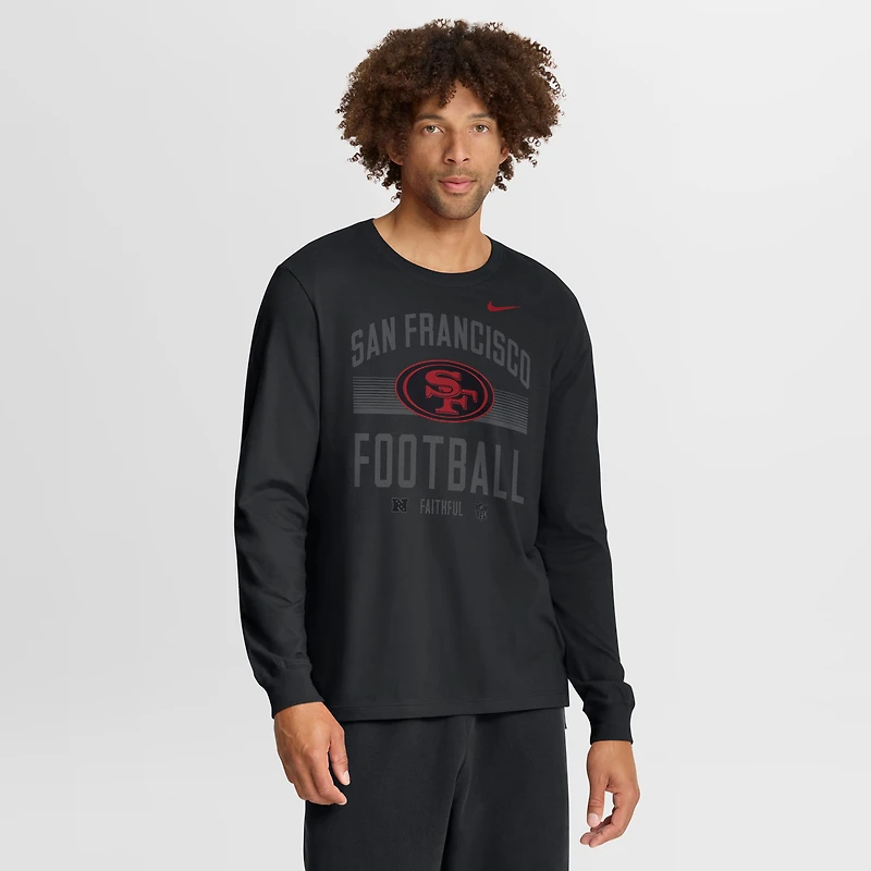 Men's Nike Black San Francisco 49ers Essential Long Sleeve T-Shirt