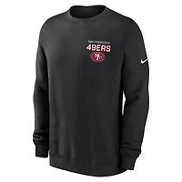 Men's Nike Black San Francisco 49ers Primetime Club Fleece Pullover Sweatshirt