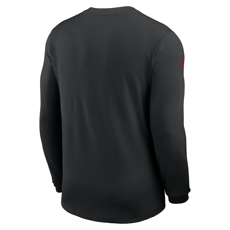 Men's Nike Black San Francisco 49ers Sideline Coach UV Dri-FIT Long Sleeve Shirt