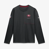 Men's Nike  Scarlet San Francisco 49ers Sideline Coaches UV Dri-FIT Long Sleeve Shirt