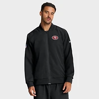 Men's Nike Black San Francisco 49ers Sideline Full-Zip Bomber Jacket