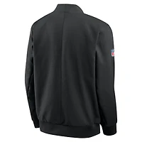 Men's Nike Black San Francisco 49ers Sideline Full-Zip Bomber Jacket