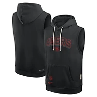 Sweat à capuche sans manches Nike Dri-FIT Sideline Standard Issue noir pour homme des 49ers de San Francisco