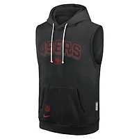 Men's Nike Black San Francisco 49ers Sideline Standard Issue Dri-FIT Sleeveless Hoodie