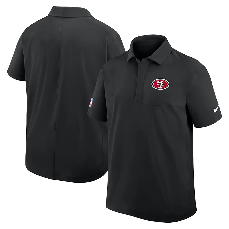 Men's Nike Black San Francisco 49ers Sideline Woven Dri-FIT Polo