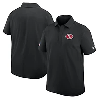 Men's Nike Black San Francisco 49ers Sideline Woven Dri-FIT Polo