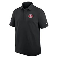 Men's Nike Black San Francisco 49ers Sideline Woven Dri-FIT Polo