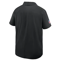 Men's Nike Black San Francisco 49ers Sideline Woven Dri-FIT Polo