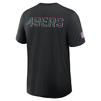 Men's Nike Black San Francisco 49ers Tall 2025 NFL Crucial Catch Tri-Blend Dri-FIT T-Shirt