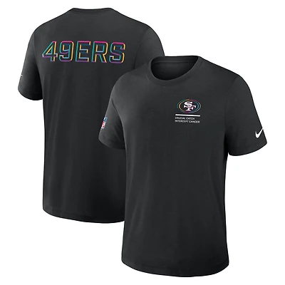 Men's Nike Black San Francisco 49ers Tall 2025 NFL Crucial Catch Tri-Blend Dri-FIT T-Shirt