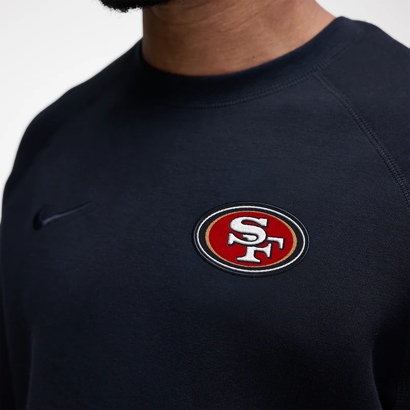 Men's Nike Black San Francisco 49ers Tech Fleece Raglan Sweatshirt