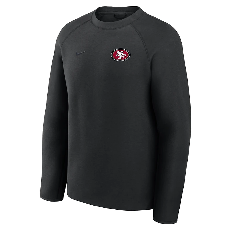 Men's Nike Black San Francisco 49ers Tech Fleece Raglan Sweatshirt