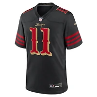 Maillot Nike Brandon Aiyuk noir pour homme, collection Rivalries 2025, San Francisco 49ers