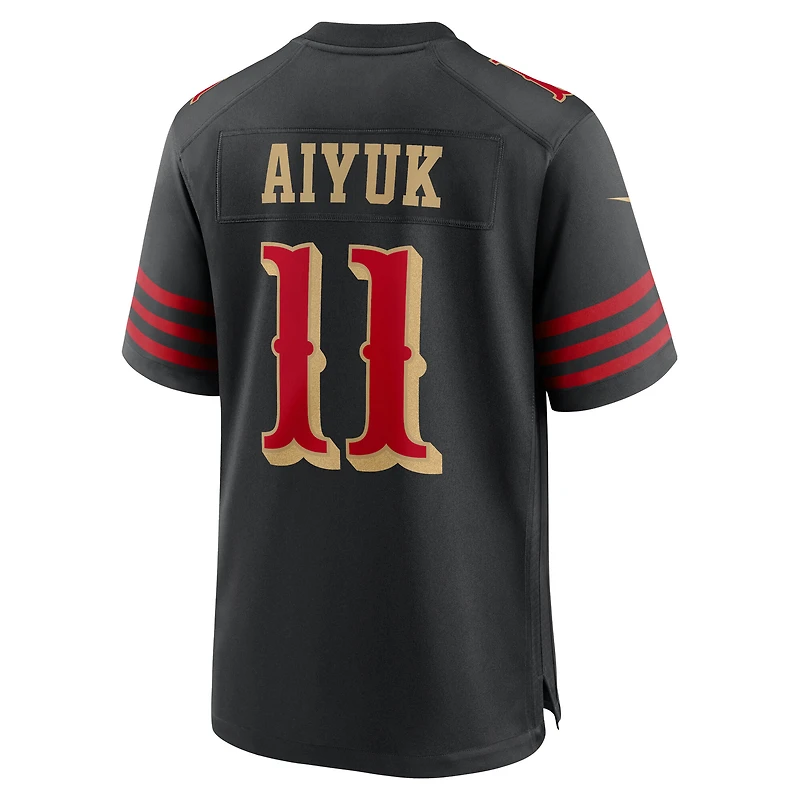 Men's Nike Brandon Aiyuk Black San Francisco 49ers 2025 Rivalries Collection Game Jersey