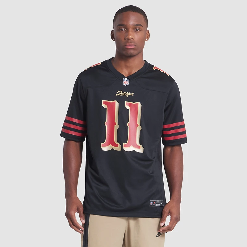 Maillot Nike Brandon Aiyuk noir pour homme, collection Rivalries 2025, San Francisco 49ers