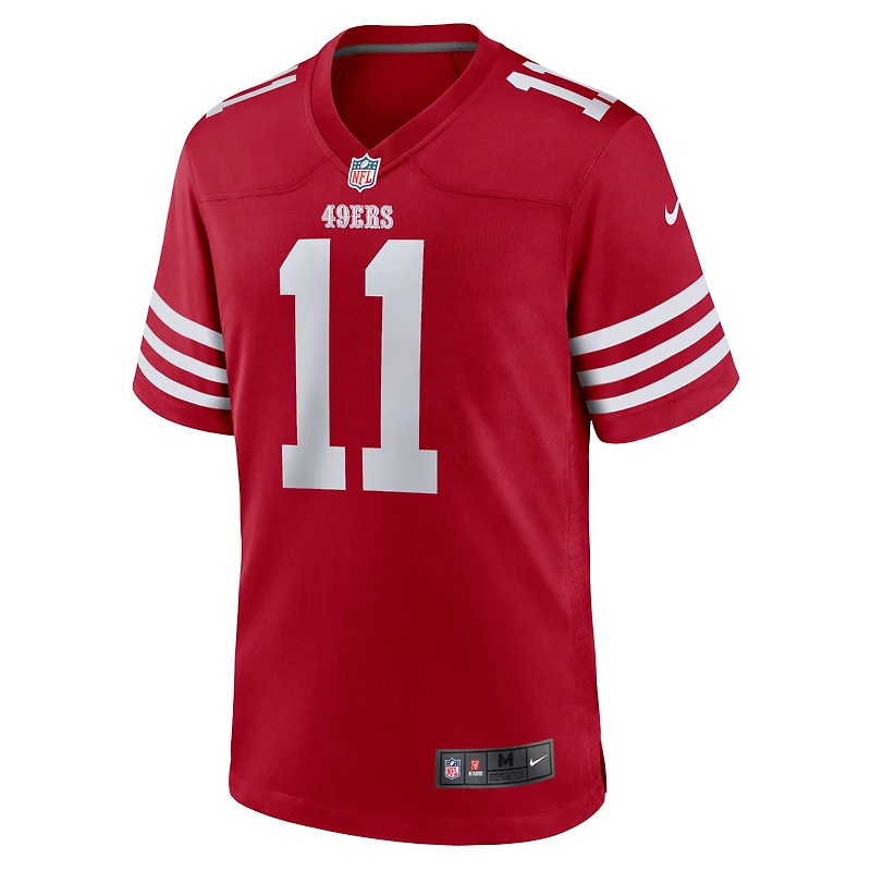 Maillot de jeu joueur l'équipe Nike Brandon Aiyuk Scarlet des San Francisco 49ers pour homme