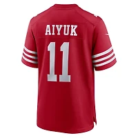 Maillot de jeu joueur l'équipe Nike Brandon Aiyuk Scarlet des San Francisco 49ers pour homme