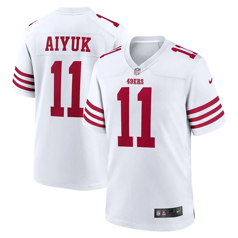 Maillot Nike Brandon Aiyuk blanc pour homme des San Francisco 49ers