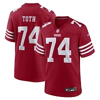 Men's Nike Brett Toth  Scarlet San Francisco 49ers Team Game Jersey