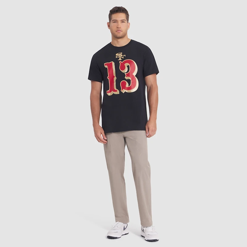 T-shirt Nike Brock Purdy noir pour homme, collection San Francisco 49ers 2025 Rivalries, nom et numéro du joueur