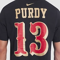 Men's Nike Brock Purdy Black San Francisco 49ers 2025 Rivalries Collection Player Name & Number T-Shirt