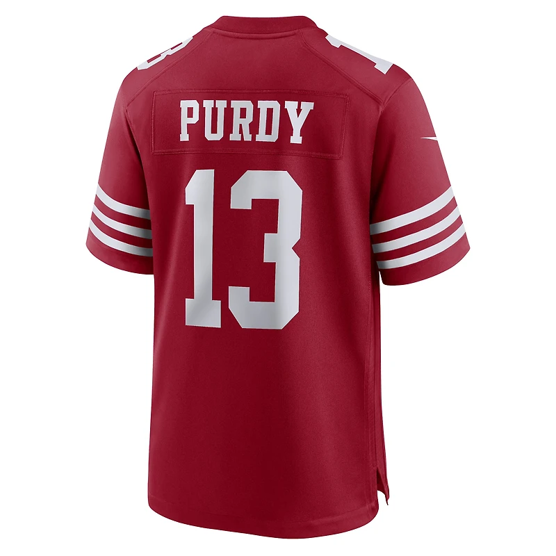 Maillot Nike Brock Purdy Scarlet pour homme des San Francisco 49ers Game Player
