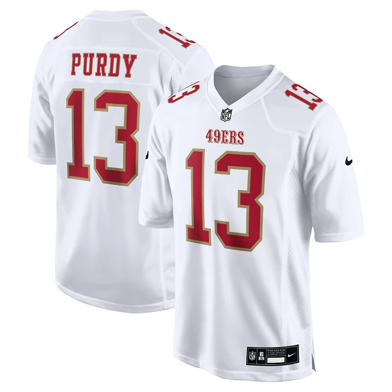 Maillot de jeu mode Nike Brock Purdy Tundra pour hommes, blanc, San Francisco 49ers