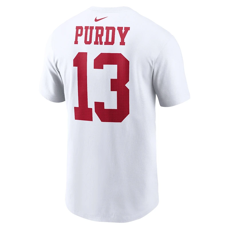 Men's Nike Brock Purdy White San Francisco 49ers Player Name & Number T-Shirt