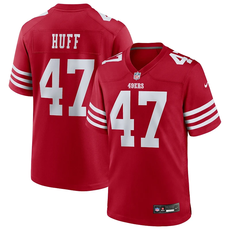 Men's Nike Bryce Huff  Scarlet San Francisco 49ers Team Game Jersey