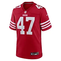 Men's Nike Bryce Huff  Scarlet San Francisco 49ers Team Game Jersey