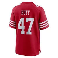 Men's Nike Bryce Huff  Scarlet San Francisco 49ers Team Game Jersey