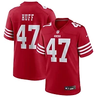 Men's Nike Bryce Huff  Scarlet San Francisco 49ers Team Game Jersey