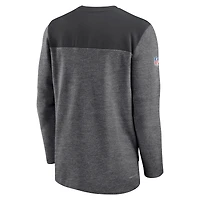 Haut à quart de zip Performance Nike San Francisco 49ers Sideline Lockup pour homme, anthracite