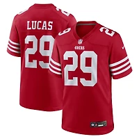 Men's Nike Chase Lucas  Scarlet San Francisco 49ers Team Game Jersey