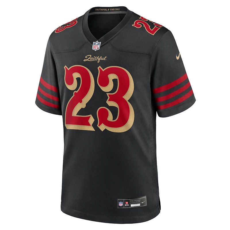 Men's Nike Christian McCaffrey Black San Francisco 49ers 2025 Rivalries Collection Game Jersey